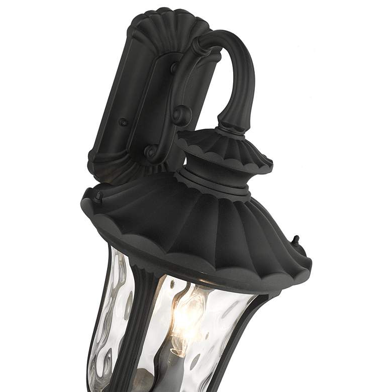 Image 4 Livex Oxford 22 1/2" High Black Downward Lantern Outdoor Wall Light more views