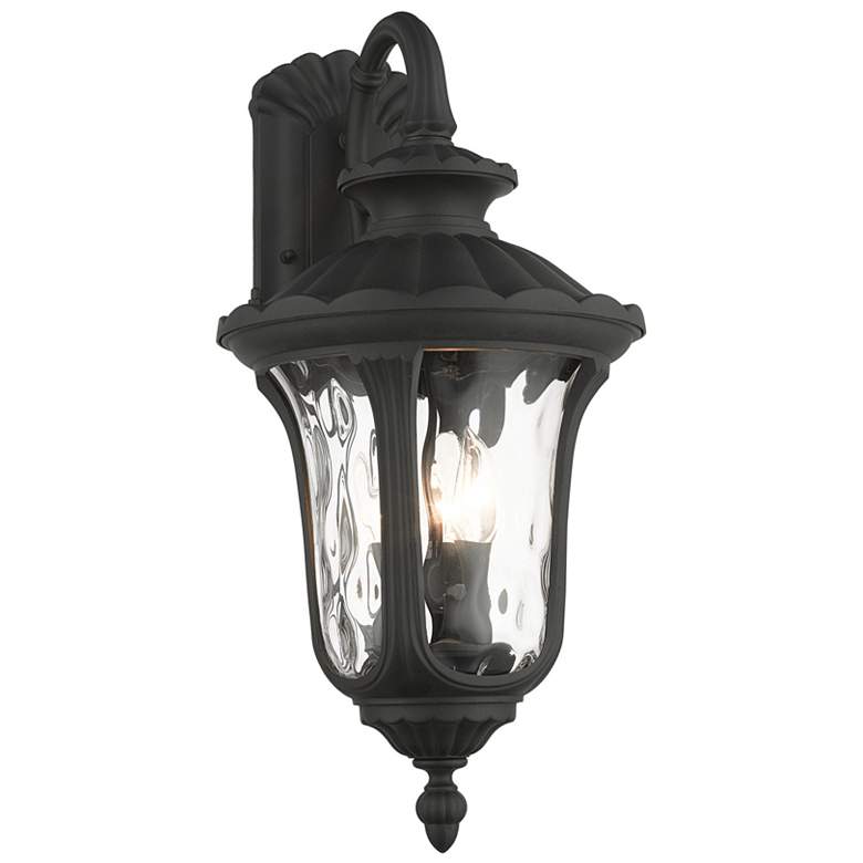 Image 5 Livex Oxford 22 1/2" High Black Downward Lantern Outdoor Wall Light more views