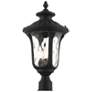 2_Livex Oxford 22" High Textured Black Lantern Outdoor Post Light