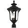 Livex Oxford 22" High Textured Black Lantern Outdoor Post Light