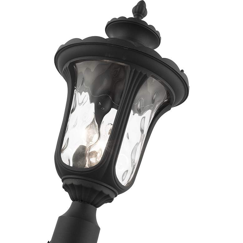 Image 3 Livex Oxford 22" High Textured Black Lantern Outdoor Post Light more views