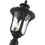 3_Livex Oxford 22" High Textured Black Lantern Outdoor Post Light more views
