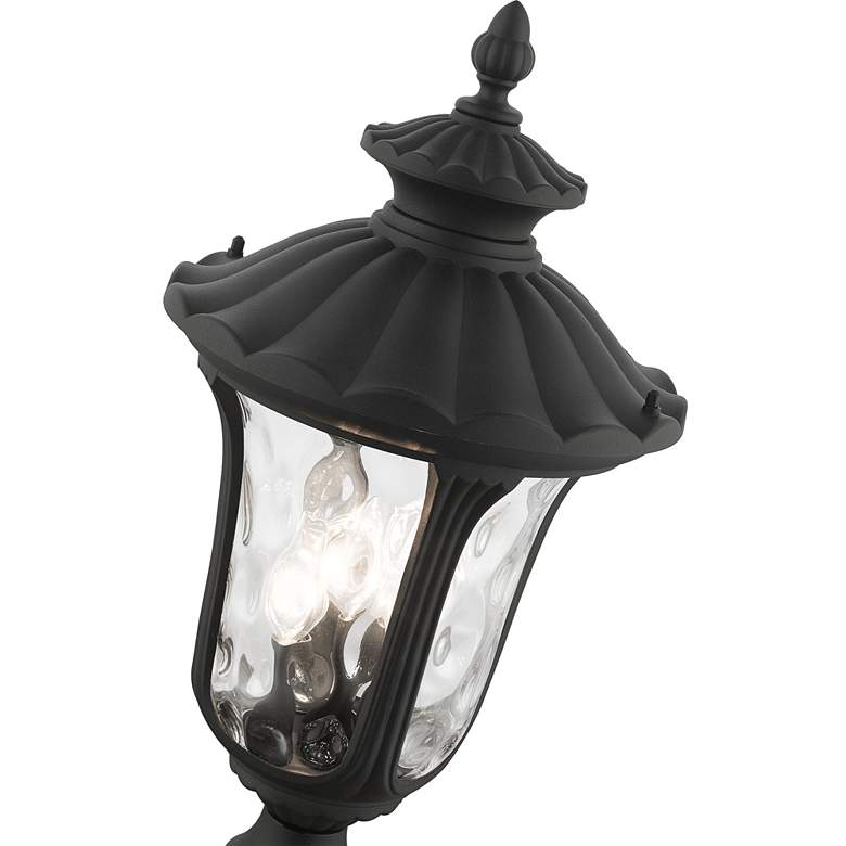 Image 4 Livex Oxford 22" High Textured Black Lantern Outdoor Post Light more views
