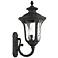 Livex Oxford 22" High Textured Black Upward Lantern Outdoor Wall Light