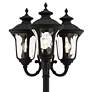 2_Livex Oxford 87" High Textured Black 3-Lantern Outdoor Post Light more views