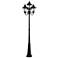 Livex Oxford 93" High Textured Black 4-Lantern Outdoor Post Light