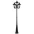 Livex Oxford 93" High Textured Black 4-Lantern Outdoor Post Light