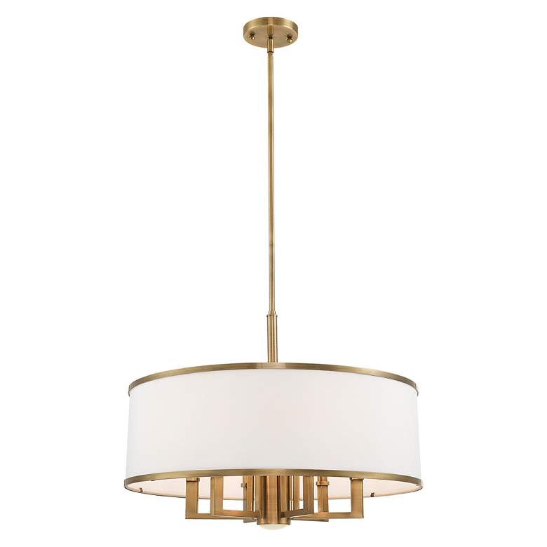 Image 5 Livex Park Ridge 24" Wide Antique Brass 7-Light Chandelier more views