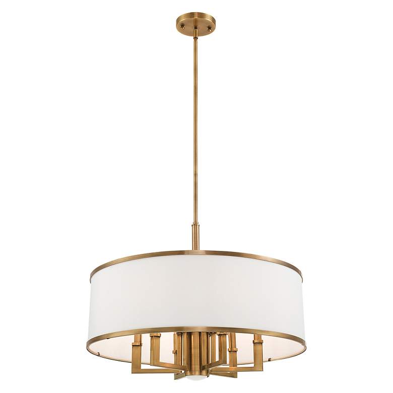 Image 6 Livex Park Ridge 24" Wide Antique Brass 7-Light Chandelier more views