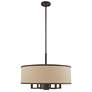 2_Livex Park Ridge 24" Wide Bronze 6-Light Drum Pendant