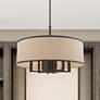 1_Livex Park Ridge 24" Wide Bronze 6-Light Drum Pendant