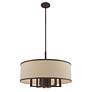 5_Livex Park Ridge 24" Wide Bronze 6-Light Drum Pendant more views