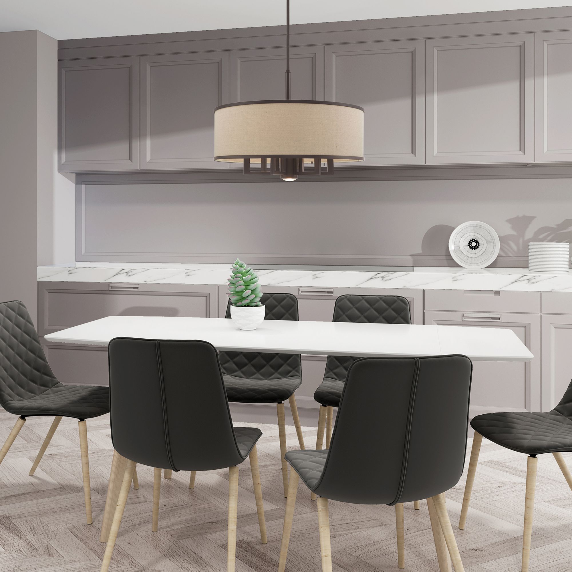 Livex Park Ridge 24" Wide Bronze 6-Light Drum Pendant