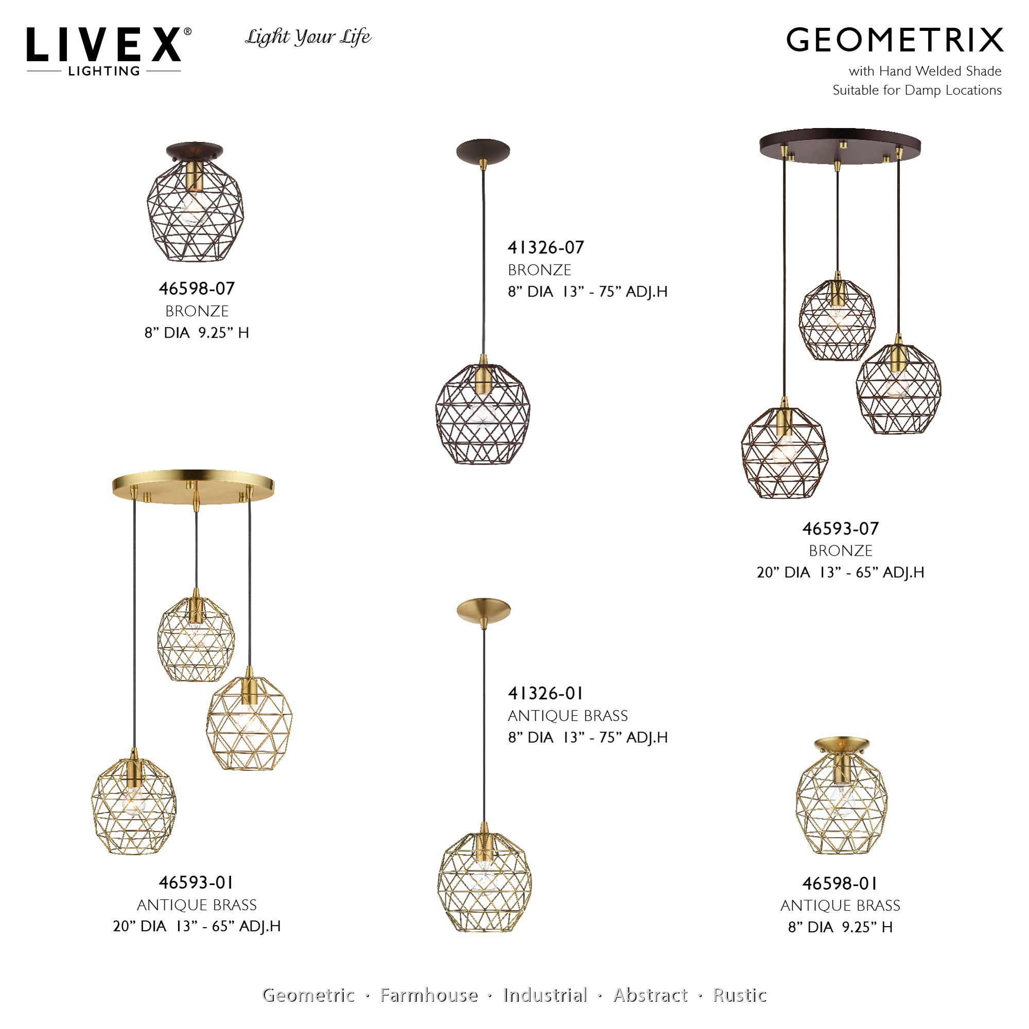 Image 4 Livex Paxten 8" Wide Brushed Nickel Mini Pendant more views