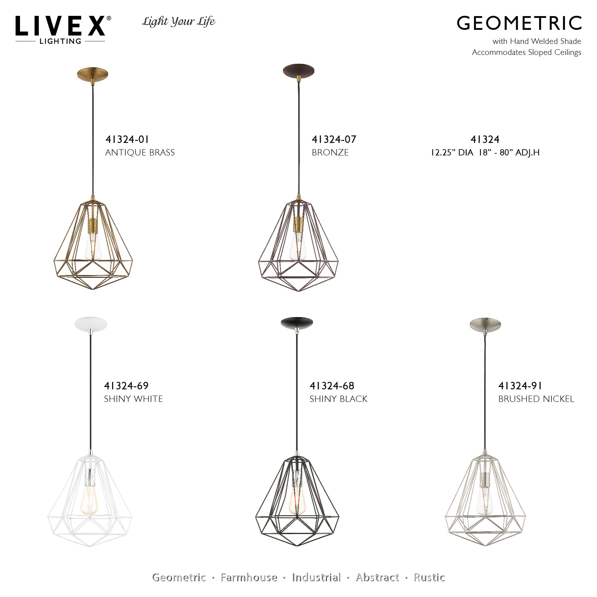 Image 6 Livex Paxten 8" Wide Brushed Nickel Mini Pendant more views