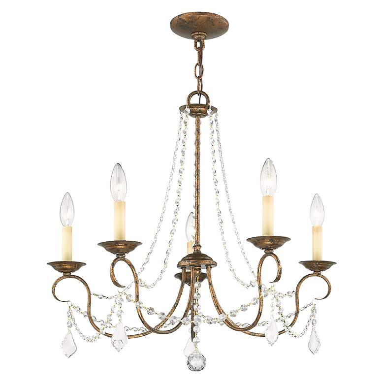 Image 5 Livex Pennington 25" Wide Golden Bronze 5-Light Chandelier more views
