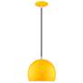 2_Livex Piedmont 10" Wide Shiny Orange Dome Mini Pendant