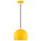 Livex Piedmont 10" Wide Shiny Orange Dome Mini Pendant