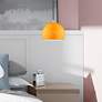1_Livex Piedmont 10" Wide Shiny Orange Dome Mini Pendant