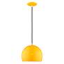 4_Livex Piedmont 10" Wide Shiny Orange Dome Mini Pendant more views