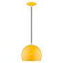 5_Livex Piedmont 10" Wide Shiny Orange Dome Mini Pendant more views