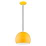 6_Livex Piedmont 10" Wide Shiny Orange Dome Mini Pendant more views