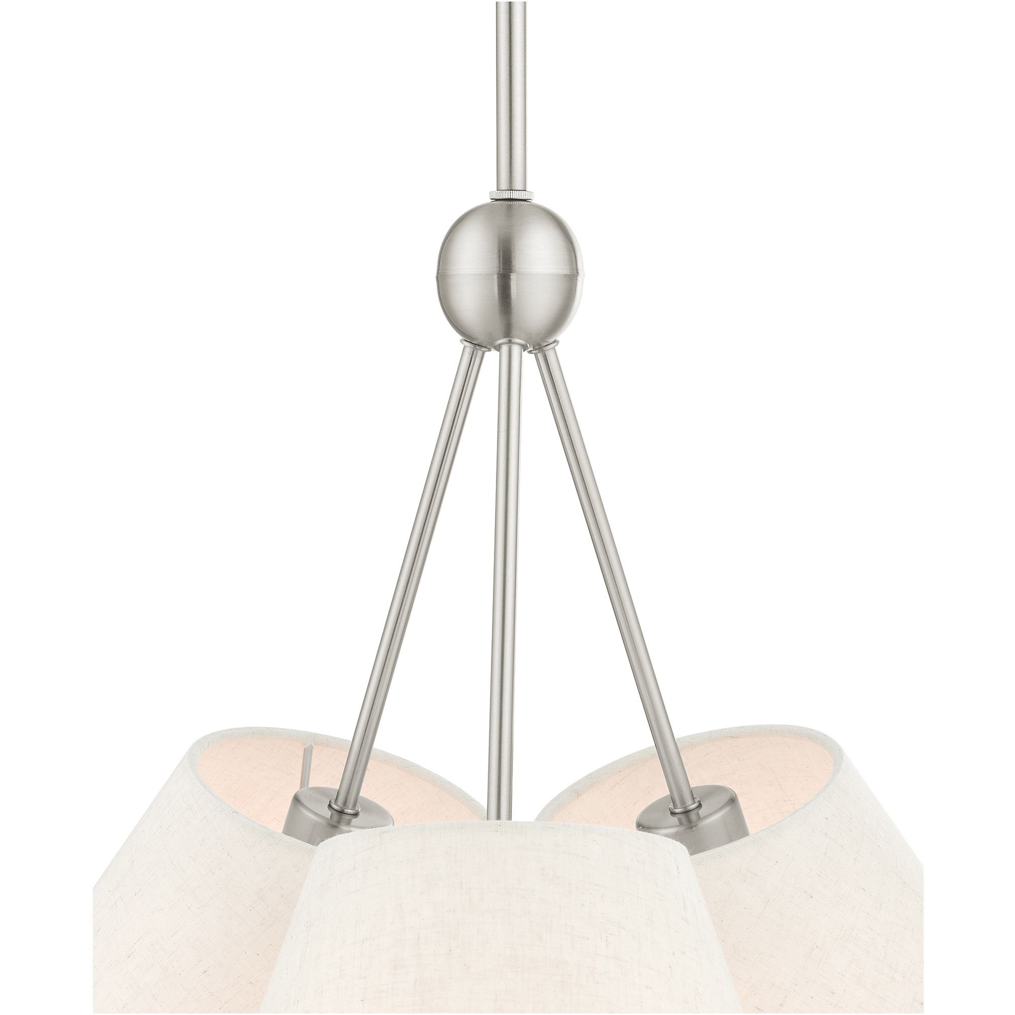 Livex Prato 21"W Brushed Nickel 3-Light Cluster Chandelier