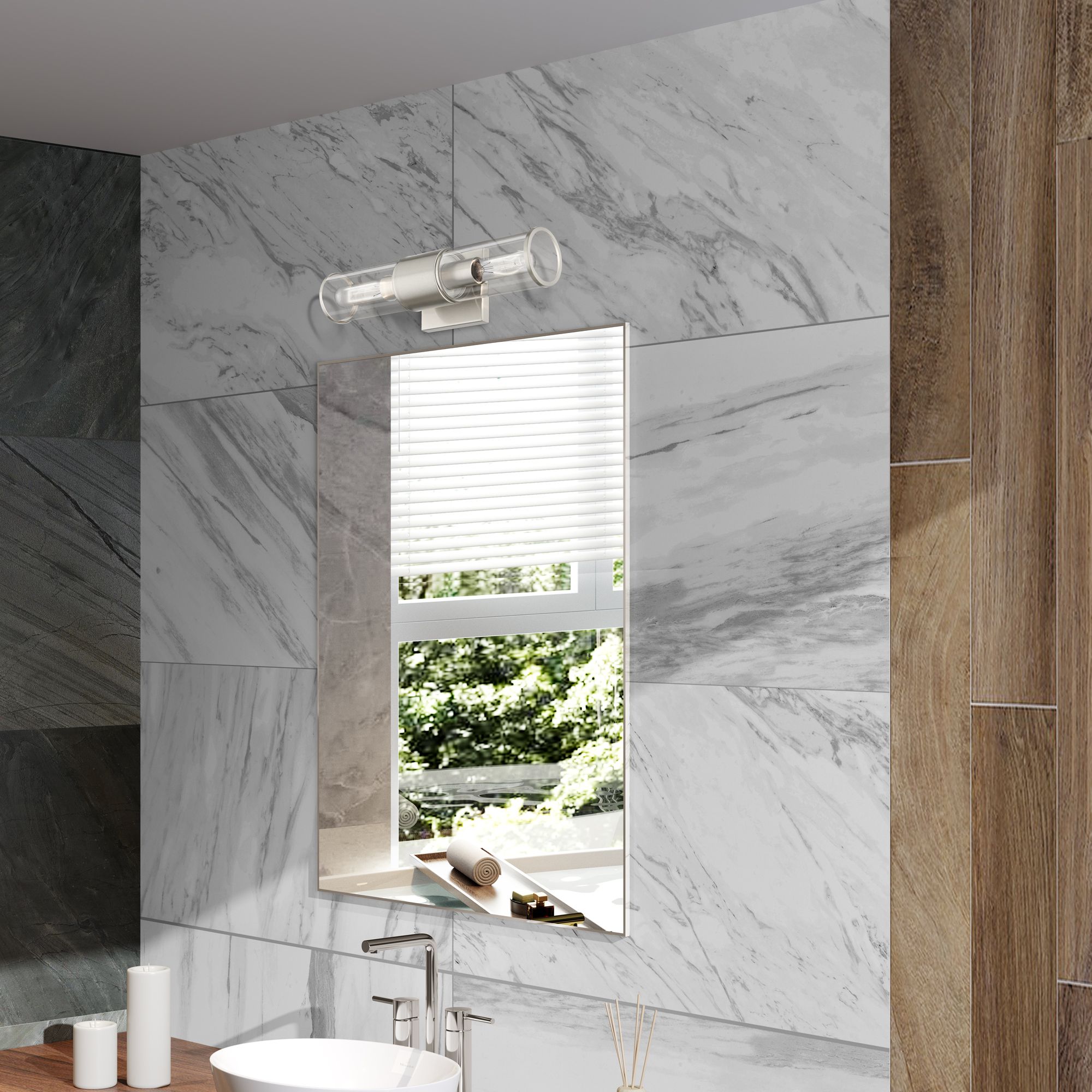 Image 3 Livex Quincy 16" High Brushed Nickel 2-Light Wall Sconce more views