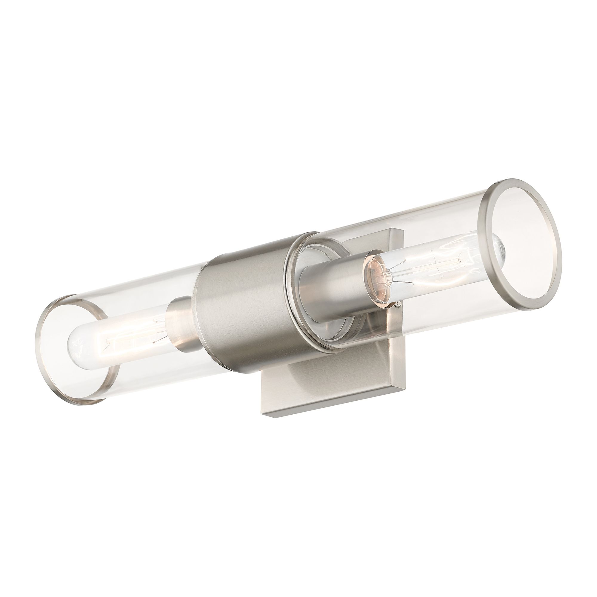 Livex Quincy 16" High Brushed Nickel 2-Light Wall Sconce