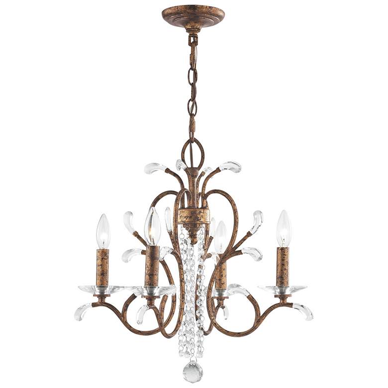 Image 1 Livex Serafina 20" Wide Golden Bronze 4-Light Chandelier