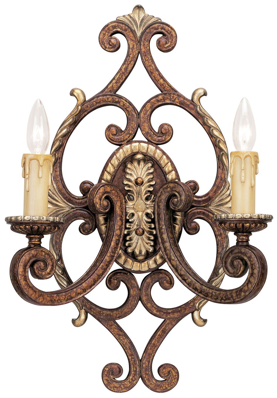 Livex Seville 21 1/4"H Palacial Bronze 2-Light Wall Sconce