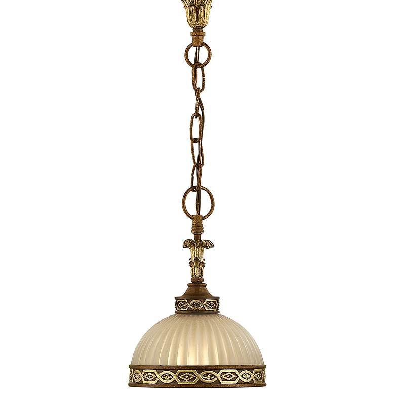 Image 2 Livex Seville 7 1/4" Wide Palacial Bronze Art Glass Mini Pendant