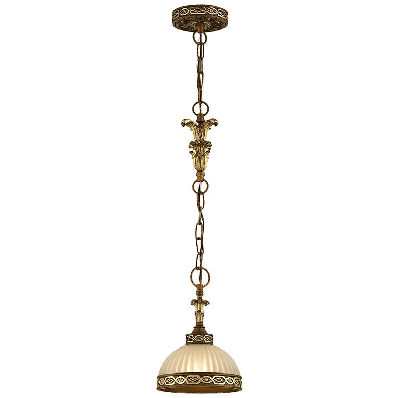 Image 3 Livex Seville 7 1/4" Wide Palacial Bronze Art Glass Mini Pendant more views