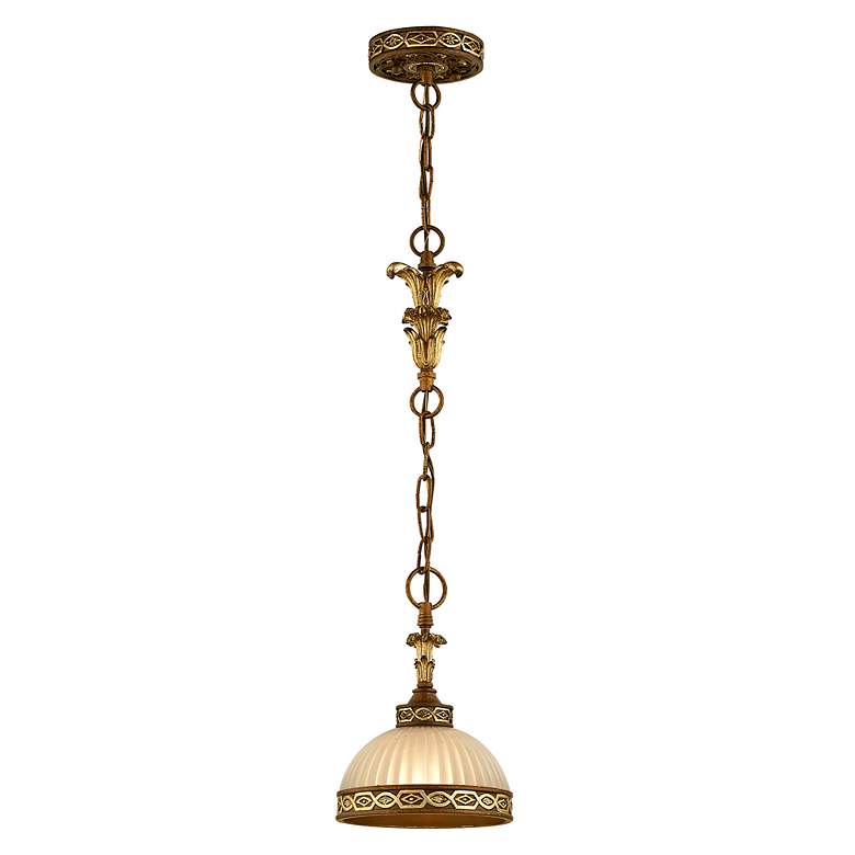 Image 5 Livex Seville 7 1/4" Wide Palacial Bronze Art Glass Mini Pendant more views