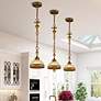Livex Seville 7 1/4" Wide Palacial Bronze Art Glass Mini Pendant