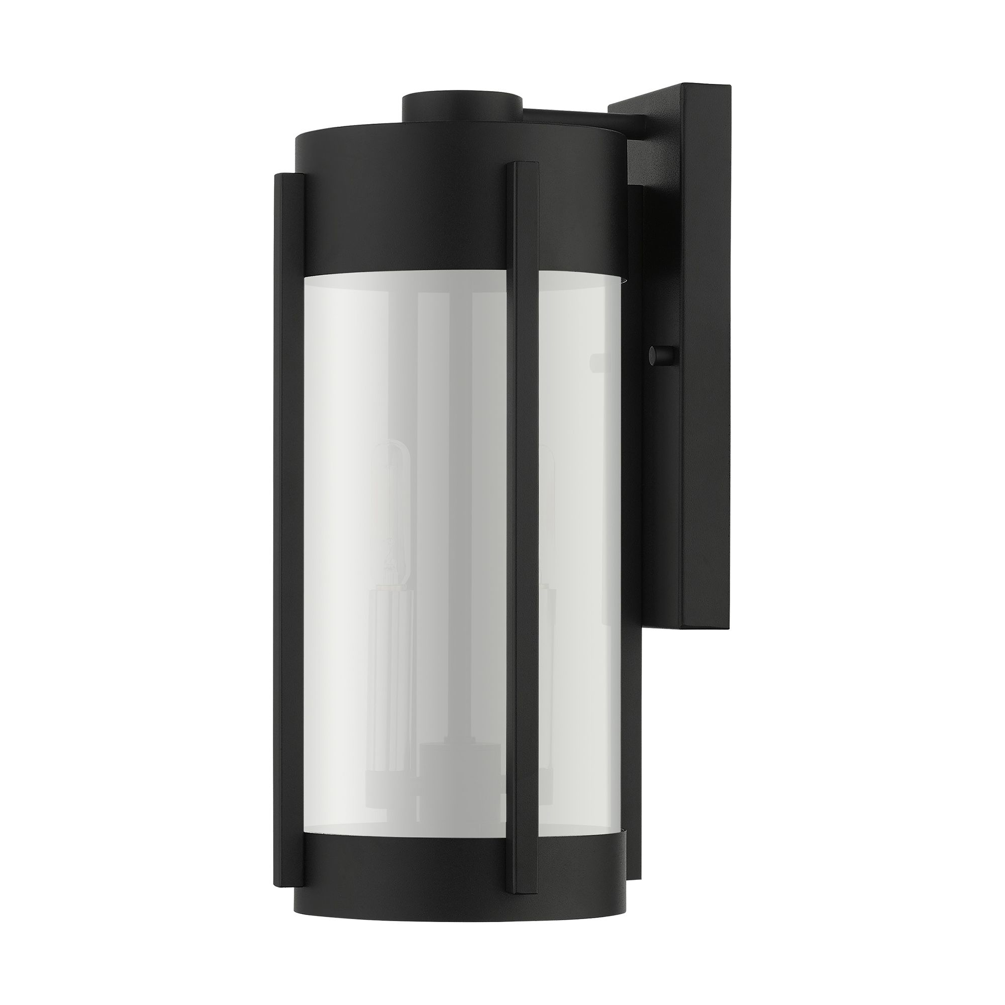 Image 4 Livex Sheridan 16" High Black and Nickel Outdoor Wall Light more views