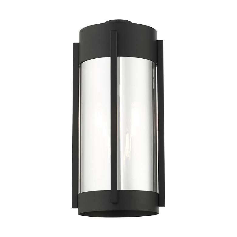 Image 5 Livex Sheridan 16" High Black and Nickel Outdoor Wall Light more views
