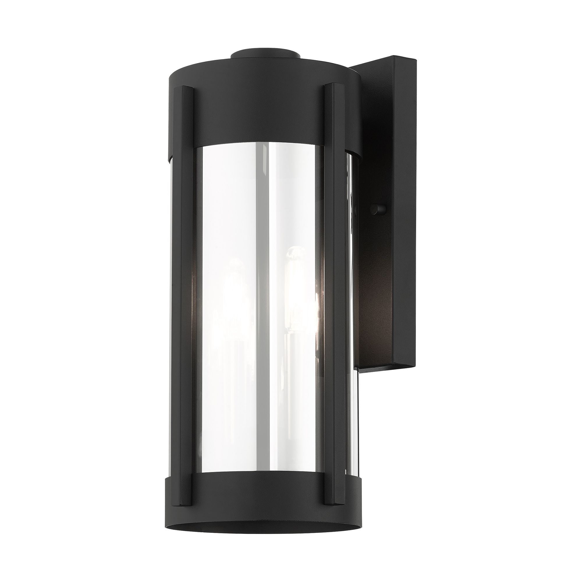 Image 7 Livex Sheridan 16" High Black and Nickel Outdoor Wall Light more views