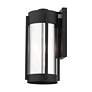 Livex Sheridan 16" High Black and Nickel Outdoor Wall Light