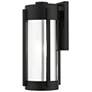 2_Livex Sheridan 18 3/4"H Black and Nickel Outdoor Wall Light