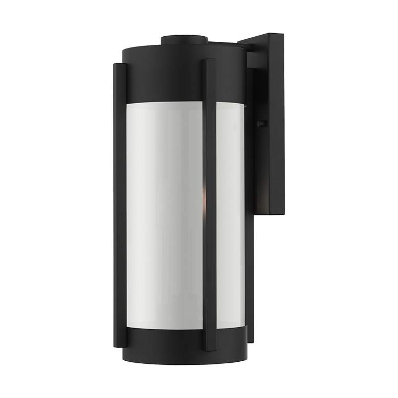 Image 4 Livex Sheridan 18 3/4"H Black and Nickel Outdoor Wall Light more views