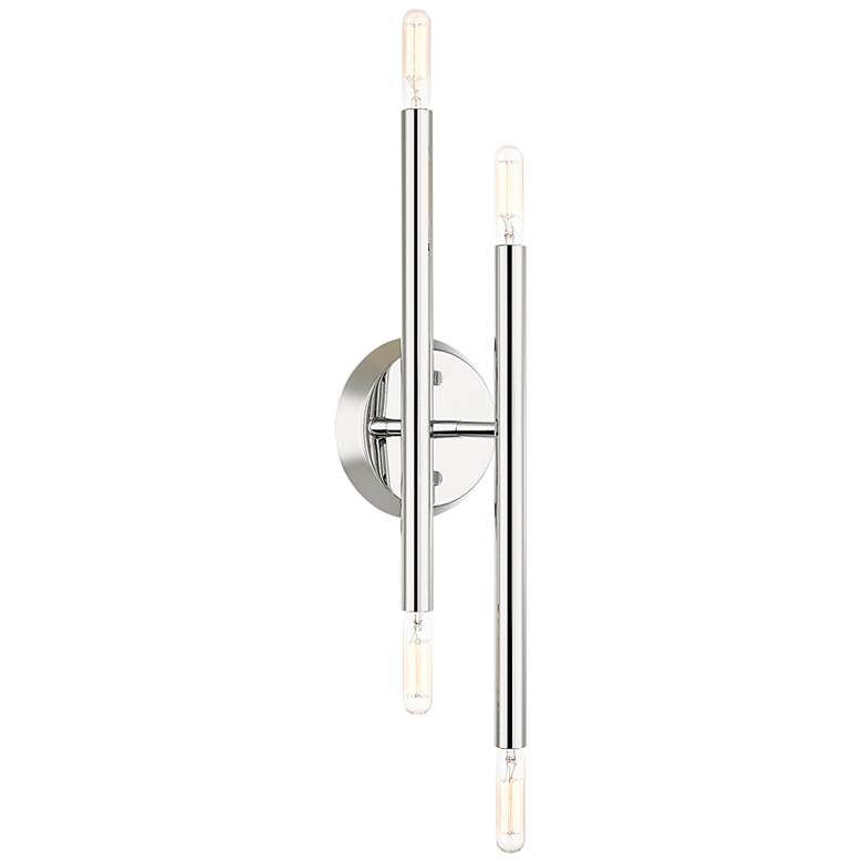 Image 3 Livex Soho 17" High 4-Light Polished Chrome Modern Wall Sconce