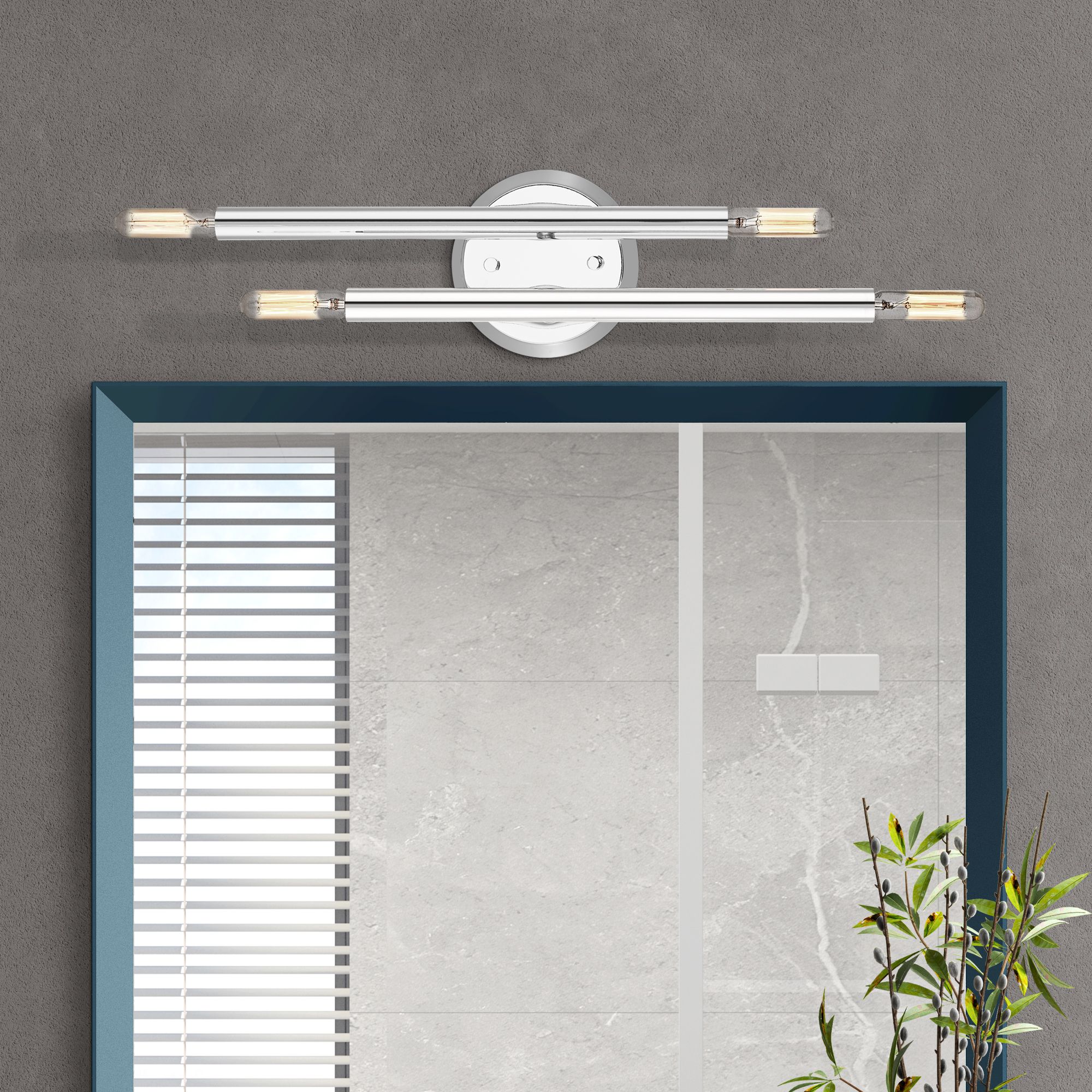 Livex Soho 17" High 4-Light Polished Chrome Modern Wall Sconce in scene