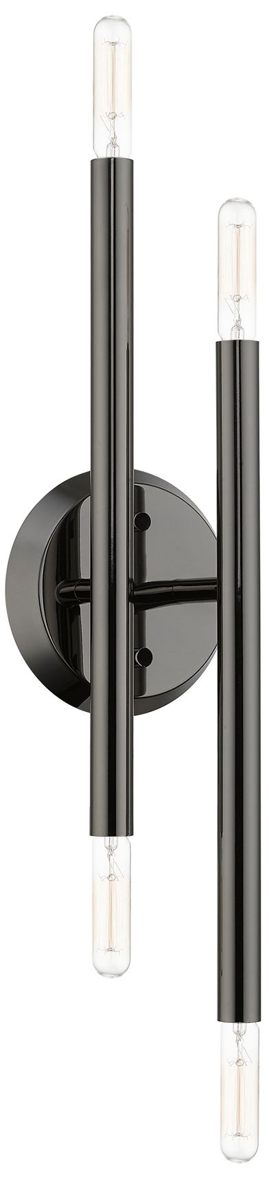 Image 3 Livex Soho 17" High Black Chrome 4-Light ADA Wall Sconce more views