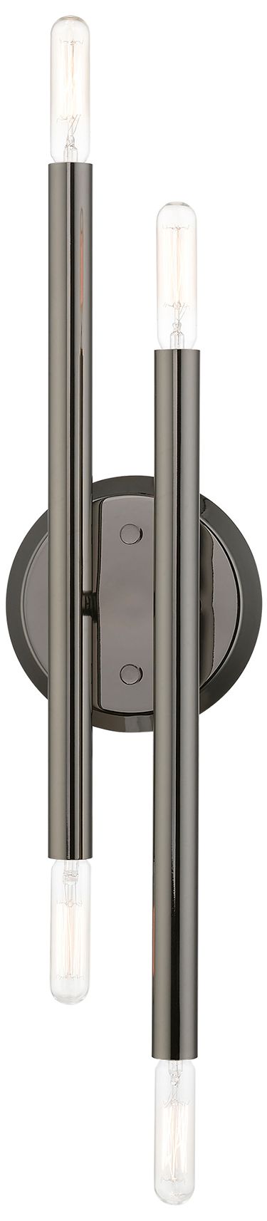 Image 4 Livex Soho 17" High Black Chrome 4-Light ADA Wall Sconce more views