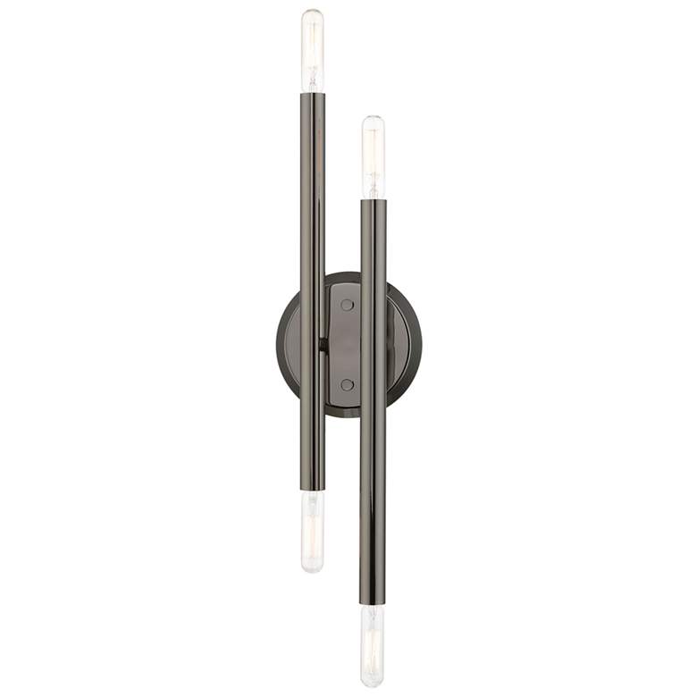Image 4 Livex Soho 17" High Black Chrome 4-Light ADA Wall Sconce more views