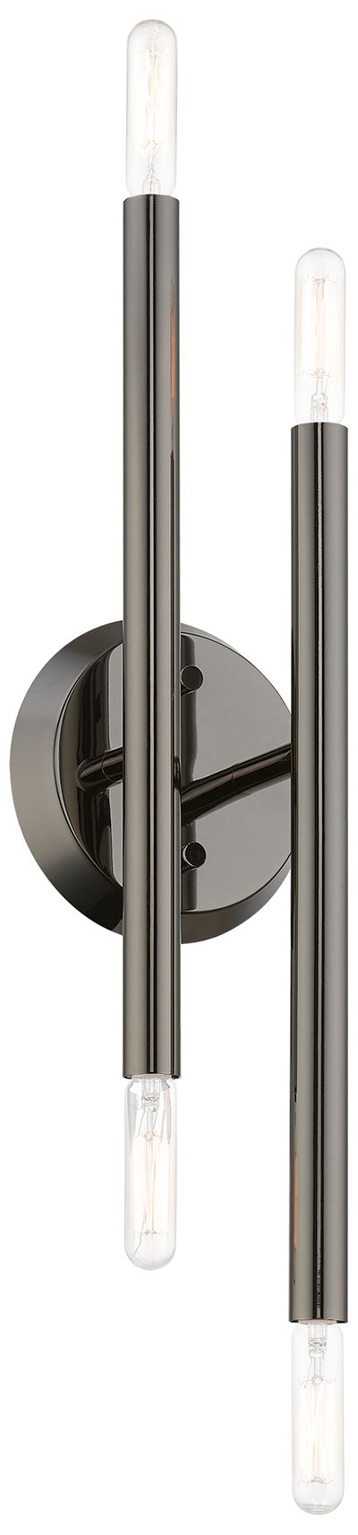 Image 5 Livex Soho 17" High Black Chrome 4-Light ADA Wall Sconce more views