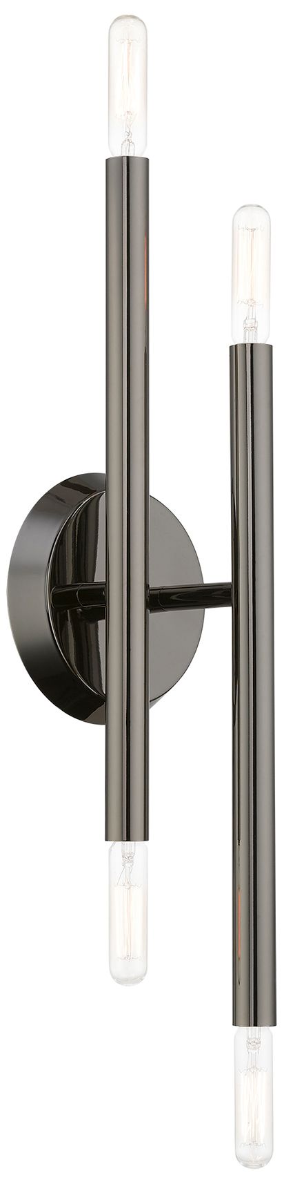 Image 6 Livex Soho 17" High Black Chrome 4-Light ADA Wall Sconce more views