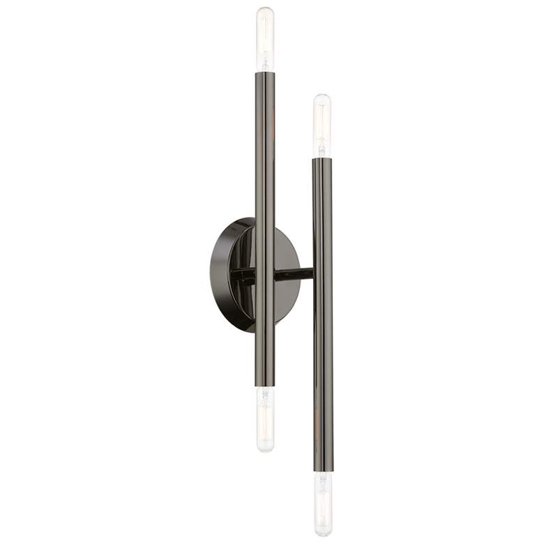 Image 6 Livex Soho 17" High Black Chrome 4-Light ADA Wall Sconce more views