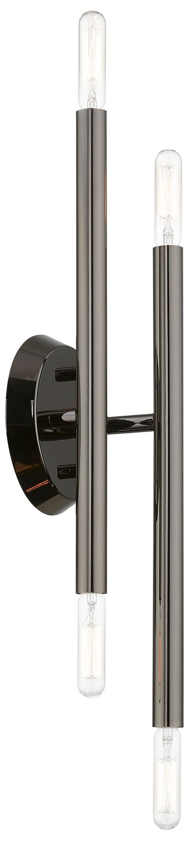 Image 7 Livex Soho 17" High Black Chrome 4-Light ADA Wall Sconce more views
